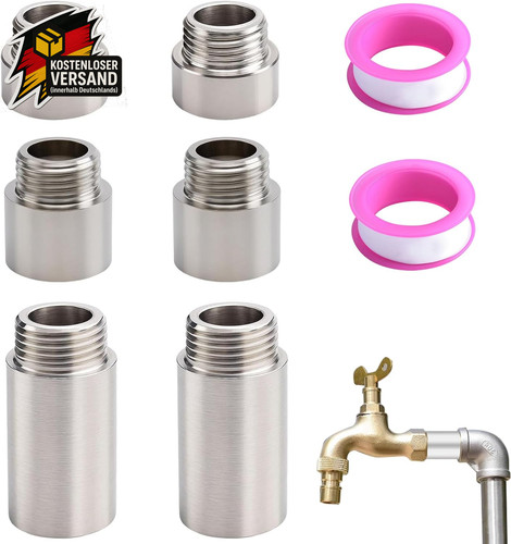 Edelstahl rohrverbindung 2 - rohrverbindung, 1/2