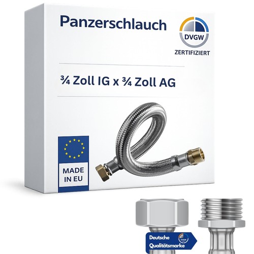 Dvgw panzerschlauch zoll - 3/4,